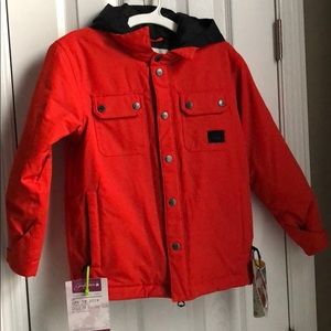 Quicksilver boys red snowboarding jacket